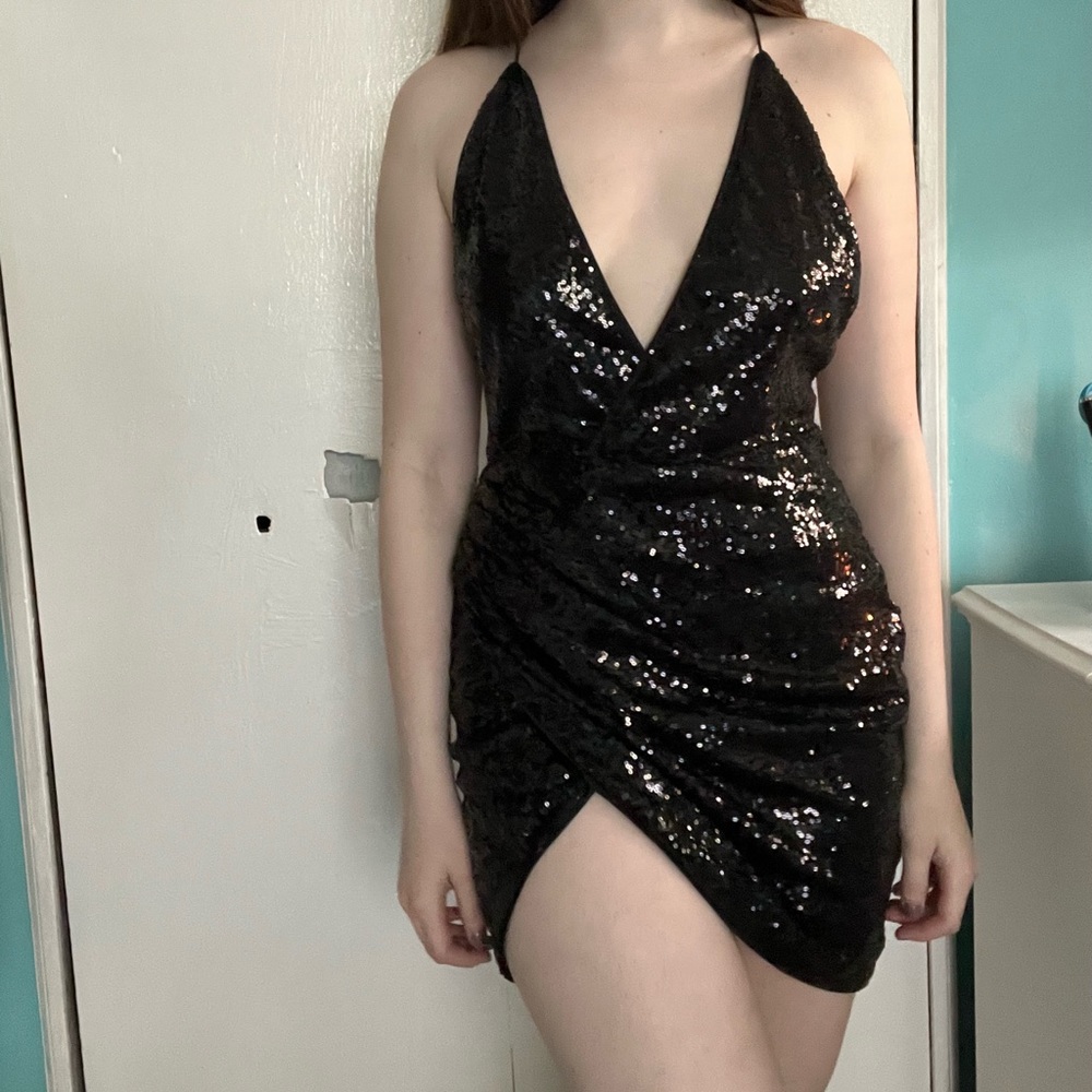 Sparkly black dress